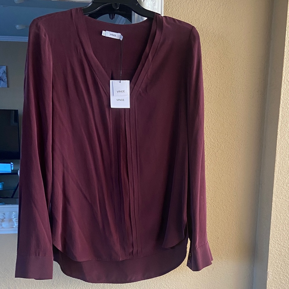 Vince Women's Deep Burgundy Blouse